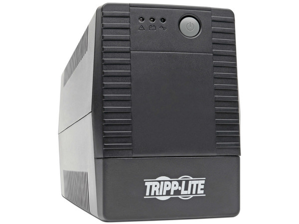 UPS TrippLite VS450T de 450VA (240W), 3 Tomacorrientes UPS, 1 Tomacorriente Supresor, Incluye Supresor de Picos TrippLite con 6 Contactos. Color Negro.