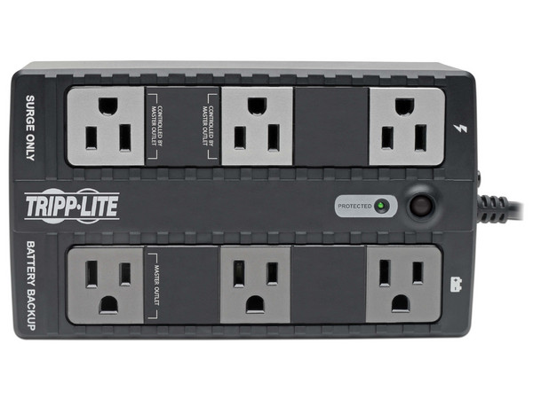 UPS Tripp Lite ECO350U de 350VA (180W)  con 6 contactos, diseño ultra compacto.