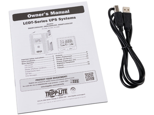 UPS Tripp Lite UPS SmartPro Interactivo SMART1500LCDT, 1500VA (900Watts) con 10 contactos.
