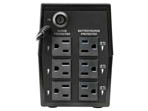 UPS de escritorio TrippLite Serie VS de 500VA/250W, interactivo con 6 contactos.