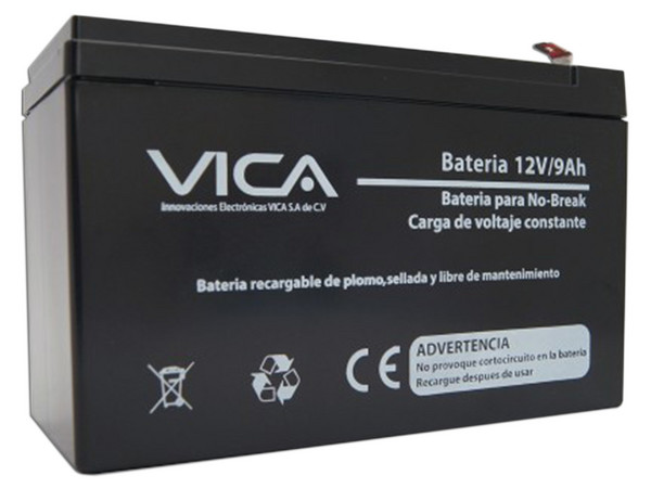 Batería de Reemplazo para No Break VICA, 12V, 9Ah, color negro.