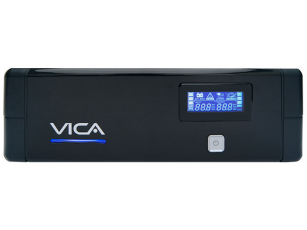 No-Break con regulador VICA Revolution 700 de 700VA/400W con pantalla LCD, 6 contactos tipo NEMA 5-15R, USB. Color Negro
