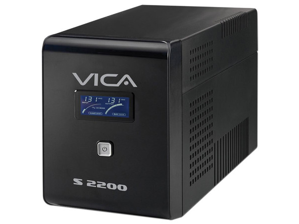 No-Break con regulador VICA, 1200W (2200 VA) con 8 conexiones Nema 5-15R, respaldo de hasta 90 minutos.