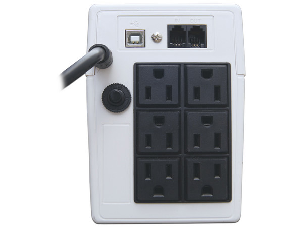 NO-BREAK con regulador VICA, 500 W (900 VA) con 6 conexiones Nema 5-15R, hasta 40min de respaldo.