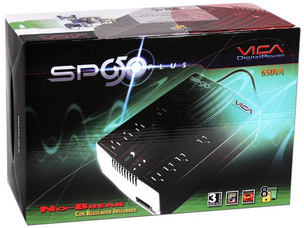 No-Break Vica SP-650 Plus, 8 Contactos.