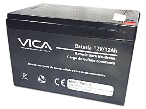 Batería de Reemplazo Vica de 12V/ 12AH. Color negro.