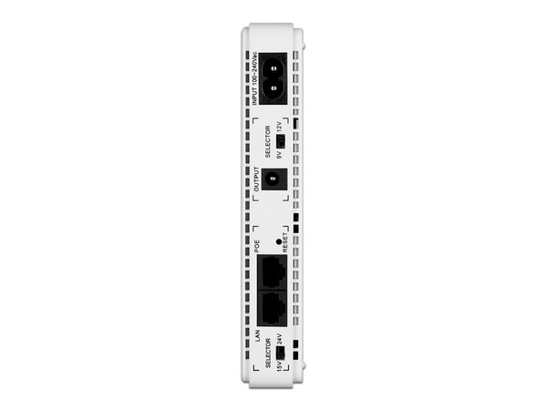 Mini No-Break Vorago NBM-300 para Modem, 21W, Batería de 8800 mAh, PoE RJ-45, USB. Color Blanco.