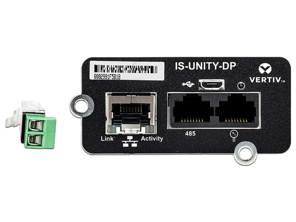 Tarjeta adaptadora de puertos Vertiv Liebert IS-UNITY-DP para UPS, Ethernet, RS-485.