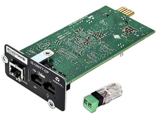 Tarjeta adaptadora de puertos Vertiv Liebert IS-UNITY-DP para UPS, Ethernet, RS-485.