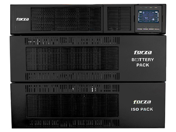 UPS No-Break Forza FDC-110KMR-ISO,  10000VA/10000W, salida de bloque terminal, UPS Doble conversión, color negro