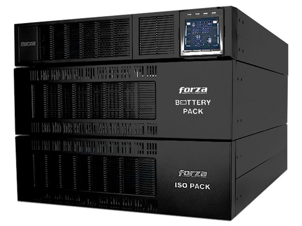 UPS No-Break Forza FDC-110KMR-ISO,  10000VA/10000W, salida de bloque terminal, UPS Doble conversión, color negro