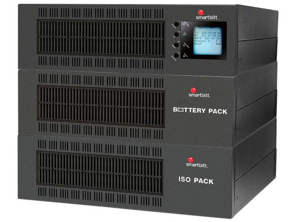 No Break Smartbitt 10KVA 9000W, Online, Torre/Rack 3U, 208/120V Configurable, Slot SNMP, LCD, Software, Transformador Iso.