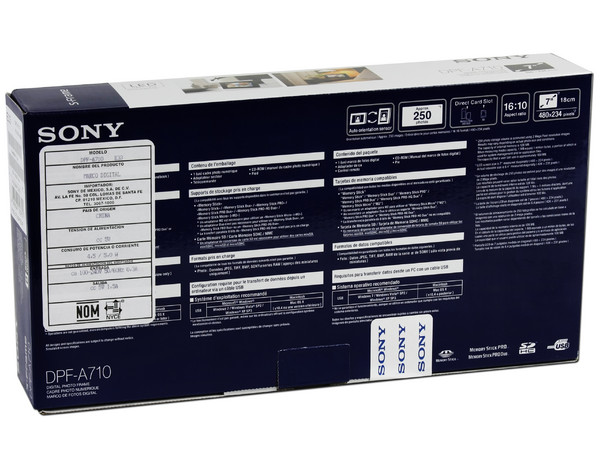 Portarretrato Digital Sony DPF-A710 con LED de 7