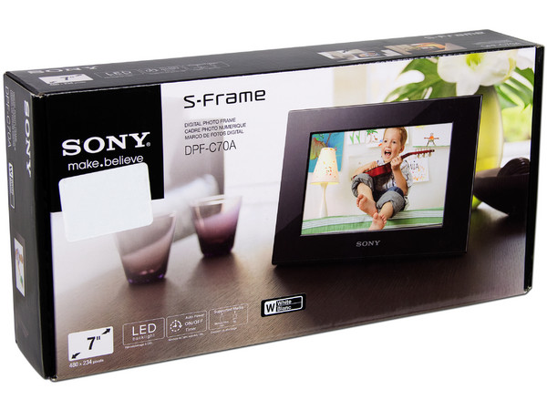 Portarretrato Digital Sony S-Frame con LED de 7