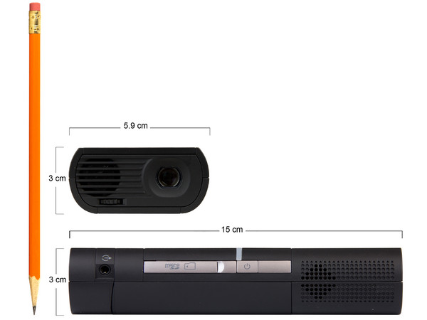 Proyector de Bolsillo 3M MP180, LED, Resolución de 800 x 600, 32 Lúmenes, Pantalla touch, 4GB de memoria interna, Wi-F.