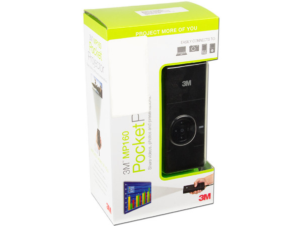 Proyector de Bolsillo 3M MP160, LED, Resolución de 800 x 600 y 32 Lúmenes. 