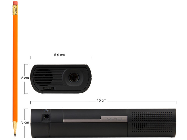 Proyector de Bolsillo 3M MP160, LED, Resolución de 800 x 600 y 32 Lúmenes. 
