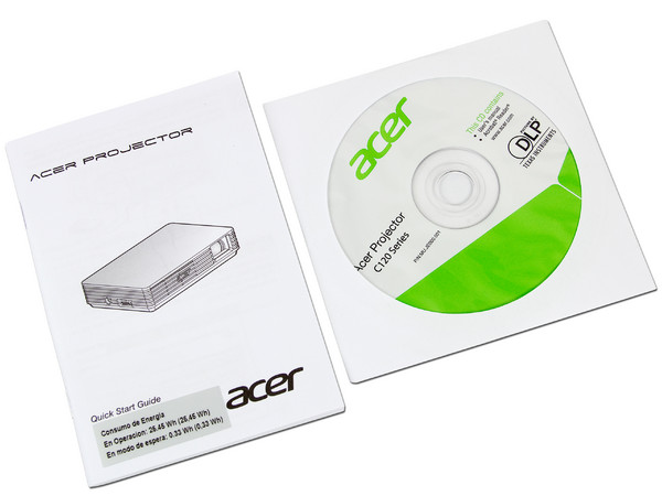Proyector de Bolsillo Acer C120, LED, Resolución de 854 x 480 y 100 ANSI Lumens, USB 3.0.