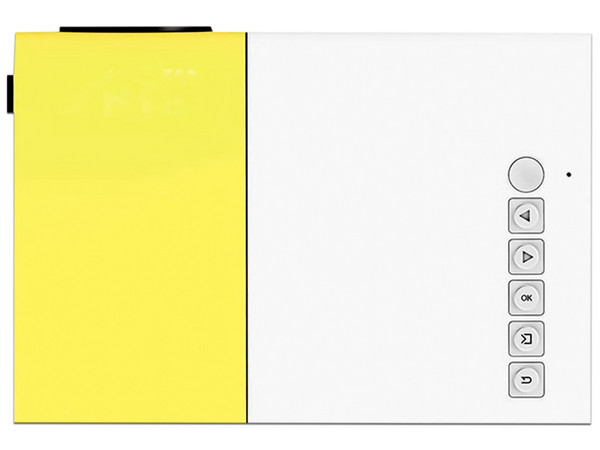 Mini Proyector Aktion YG300, 1080P, USB, 400 lúmenes, Wi-Fi, color amarillo.