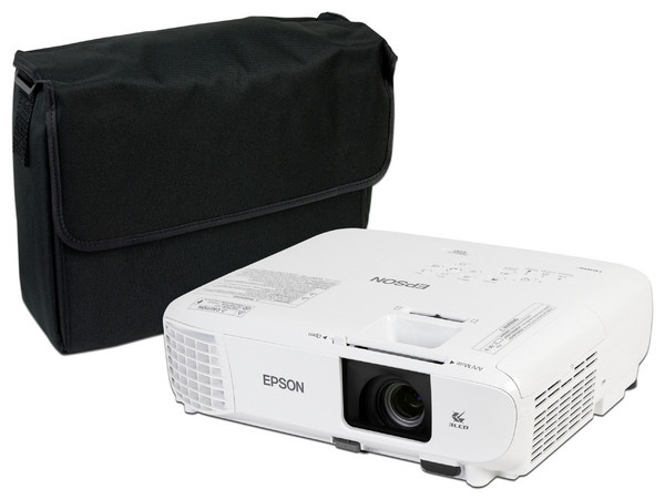 Proyector Epson PowerLite E20, Resolución de 1024 x 768, Contraste 15.000:1 y 3.400 ANSI-Lumens, Incluye Mochila.