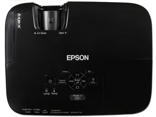Proyector Epson PowerLite S8+, Resolución de 800x600 y 2,500 lúmenes.