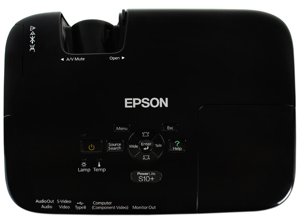 Proyector Epson PowerLite S10+, Resolución de 800 x 600 y 2,600 lúmenes.