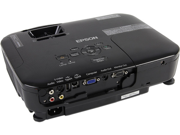  Proyector Epson PowerLite S12+, Resolución de 800 x 600, Contraste 2000:1 y 2,800 ANSI-Lumens.