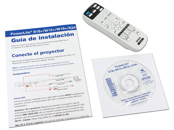 Proyector Epson PowerLite S18+, Resolución de 800 x 600, Contraste 10,000:1 y 3,000 ANSI-Lumens.