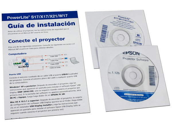 Proyector Epson PowerLite W17, Resolución de 1280 x 800, Contraste 10,000:1 y 2,800 ANSI-Lumens.