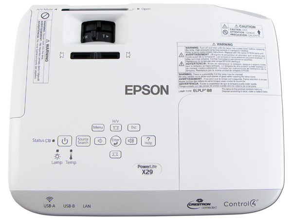 Proyector Epson PowerLite X29, Resolución de 1024 x 768, Contraste 10,000:1 y 3,000 ANSI-Lumens.