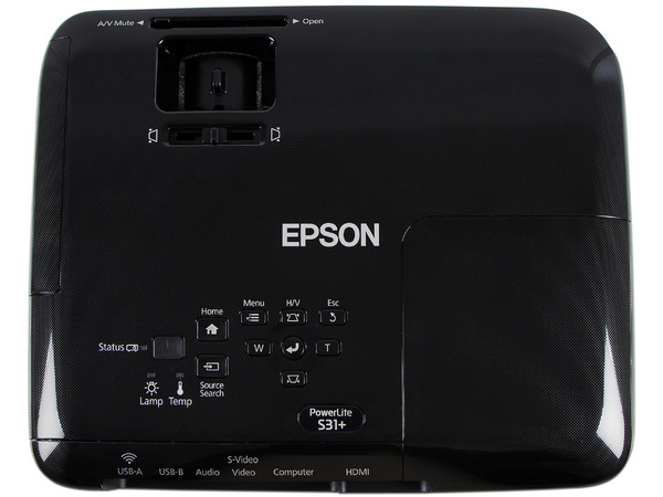 Proyector Epson PowerLite S31+, resolución de 800 x 600, Contraste 15,000:1 y 3,200 ANSI-Lumens.