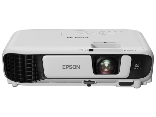 Proyector Inalámbrico Epson PowerLite W52+, resolución de 1280x800, contraste 16000:1 y 4000 ANSI-Lumens. color blanco.