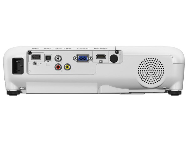 Proyector Inalámbrico Epson PowerLite W52+, resolución de 1280x800, contraste 16000:1 y 4000 ANSI-Lumens. color blanco.