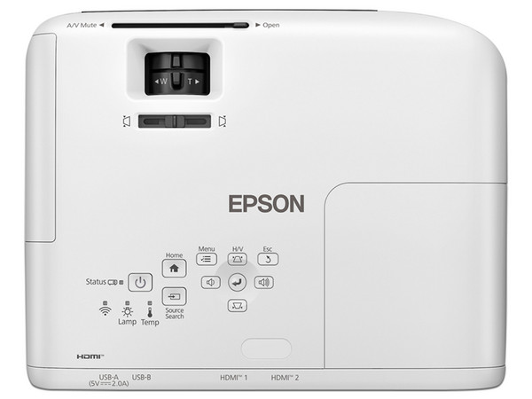 Proyector Epson PowerLite W55+ 3LCD, 
Resolución WXGA (1200 x 800), 
4000 Lúmenes, 
Constraste 16,000:1.