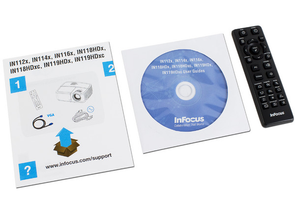 Proyector InFocus IN112x, resolución de 800 x 600, 3200 ANSI-Lumens, 3D ready.