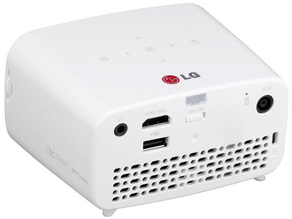 Proyector LED LG PH300, resolución 1280 x 720, 300 ANSI-Lumens, HDMI, Batería Recargable.