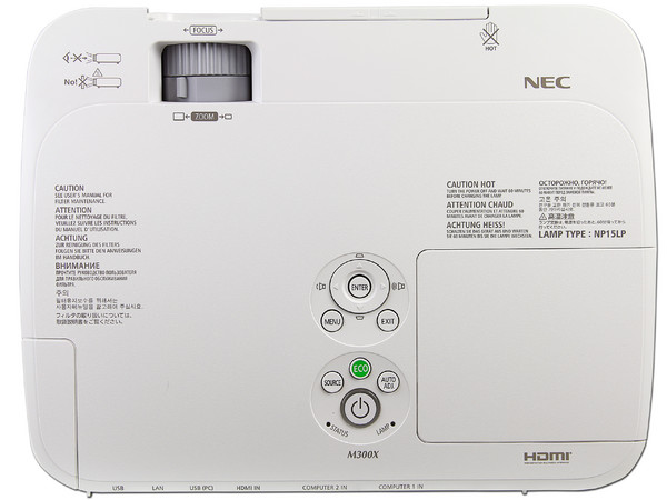  Proyector NEC M300X, Resolución de 1024 x 768, 3000 lúmenes, Contraste 2000:1.