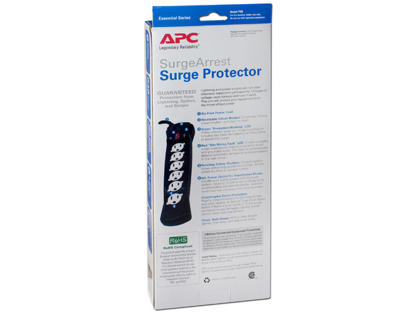 Supresor de Picos APC de 6 Contactos.