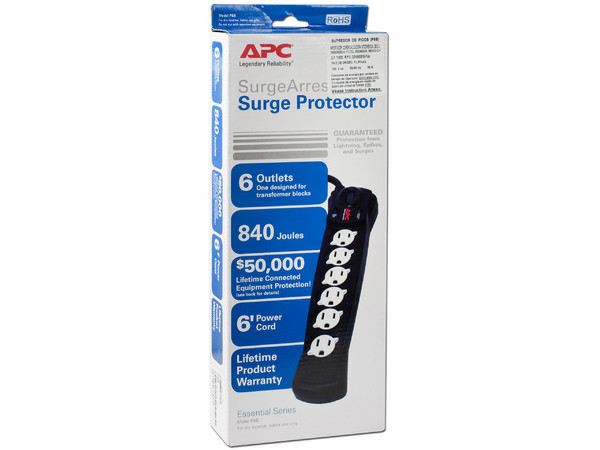 Supresor de Picos APC de 6 Contactos.