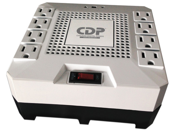 Regulador CDP AVR PRO 1808 de 1800 VA / 1000W con 8 contactos NEMA 5-15R.