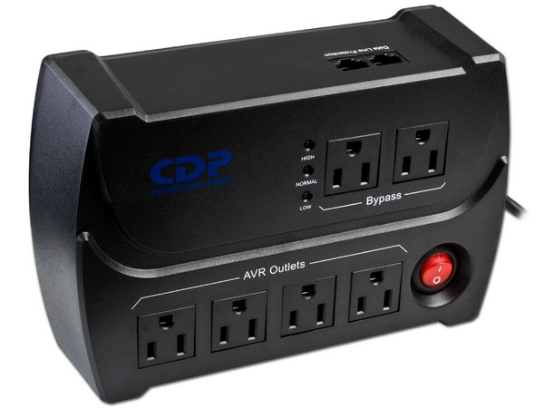 Regulador CDP, 500W, 6 contactos, Color Negro.   