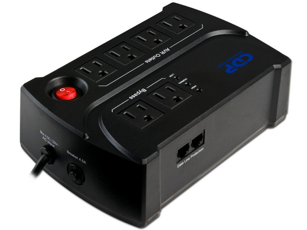 Regulador CDP, 500W, 6 contactos, Color Negro.   