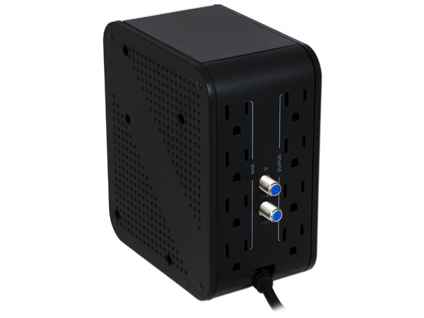 Regulador CDP, 1000VA/400W, 8 contactos, 4 puertos USB de carga.