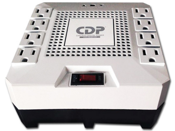 Regulador CDP R-AVRPRO 1808 DE 1800VA/1000W con 8 contactos.