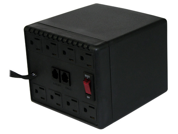 Regulador Complet ERV-5-014 de 2000VA/1100W, 8 Contactos. Color Negro.