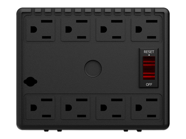 Regulador de Voltaje Complet 3200VA/1600W, 8 Contactos, Color negro