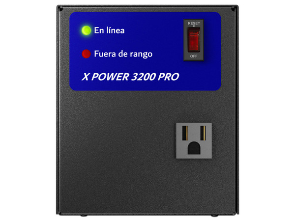 Regulador de Voltaje Complet XPower 3200 Pro ERV-9-007, 3200VA (1600W), 1 Contacto NEMA 5-15R. Color Negro.