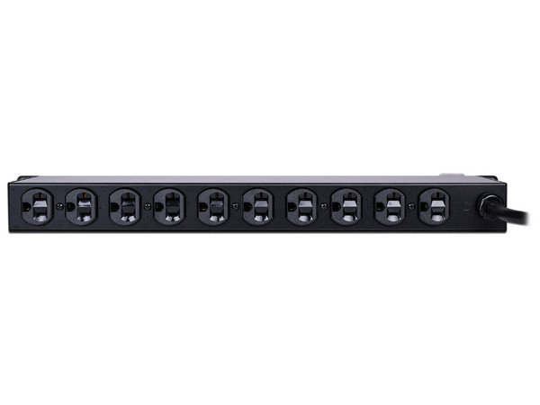 PDU Barra Multicontacto CyberPower CPS1220RMS con 12 Salidas NEMA 5-20R, 120V, 1800J, Montaje en Bastidor Vertical 1U, Color Negro.