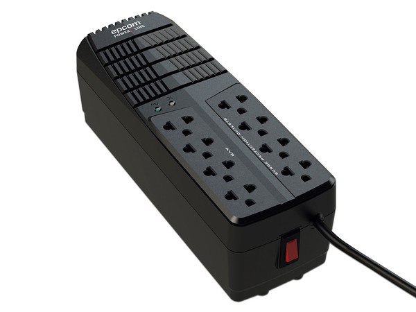 Regulador de Voltaje EPCOM EPL2000AVR, 2000VA/ 1000W, 8 Tomacorrientes, Color Negro.