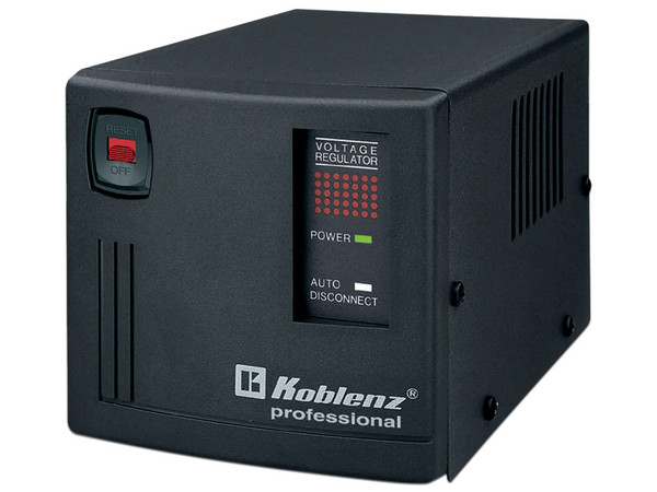 Regulador de Voltaje Koblenz ER-2550 (00-1560-2) tiene una capacidad de 2500 VA / 2000 W, ofrece protección contra sobrecargas, cuenta con 6 contactos regulados y desconexión automática a 150 VCA